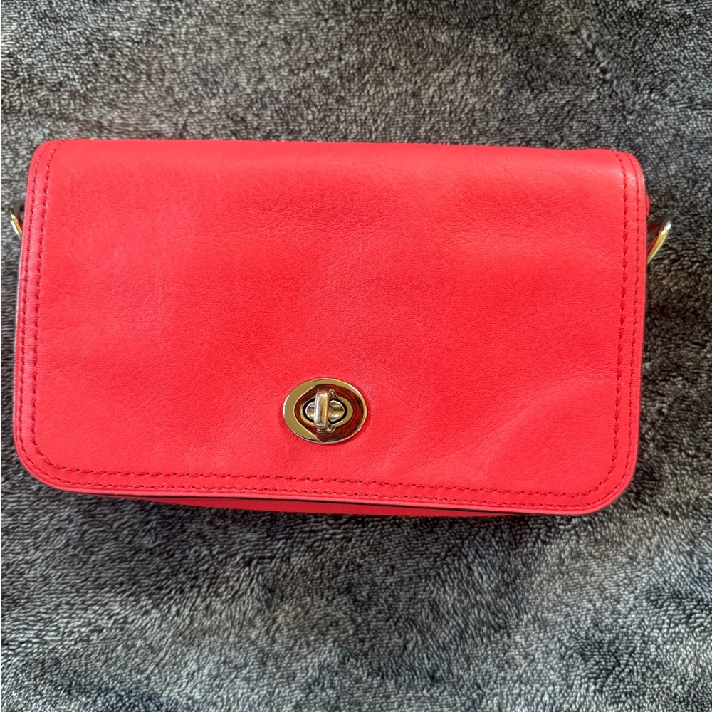 Coach Vibrant Pink Leather Crossbody Bag